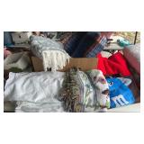 Box Full of Various Blankets