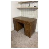 8 Drawer Secretary Desk W/Pullout Writing Tables