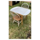 Small Drop Leaf Table And Two Chairs