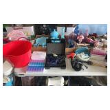 Red Tub Of Hair Care Products