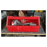 Wooden Tool Box w/ Hand Tools