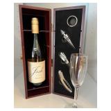 Wine Box W/ Cork Opener and Bottle Top