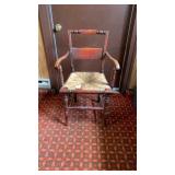 Hitchcock Style Chair Featuring a Rush Seat