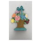 Cast Iron Flower Basket Door Stop