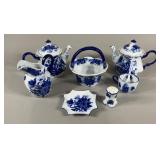 Cracker Barrel Blue & White Porcelain Set