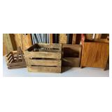 4 Wooden Crates And Boxes