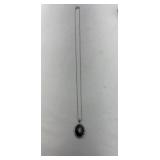 Sterling Necklace W/Black Onyx