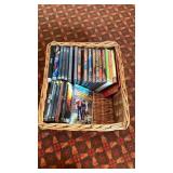 Workout Dvds, Star Trek W/Wicker Basket