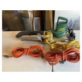 Weedeater Blower, Hedge Trimmer & Extension Cords