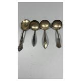 4 Plated Ladle Spoons