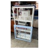 Plano Plastic Rack W/Totes and Wood Window Frame