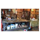Contents of Wall & Wooden Work Bench