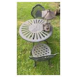 Outdoor Bird Themed Metal Table And Chairs