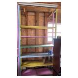 Wood Shelving Unit, metal shelves