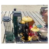 Large Assortment Of Bird Feeders