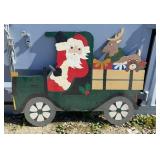 Santa Truck Themed Yard Decoration