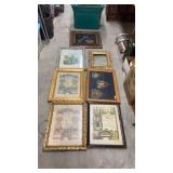 Large Lot of Old Pictures and Frames