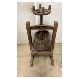 Antique Oasis Wood and Cast Fruit Press