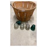 Basket of Glass Insulators