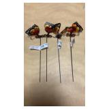 4 15' Decrotive Butterfly Pot Stakes