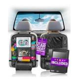 Set of 2x PU Leather Backseat Car Organizers + 2x