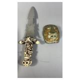 Skull Knife and Turtle Shell Mask