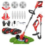 Aboutool Cordless Weed Wacker, 3 in 1 Stringless
