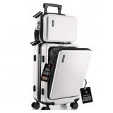 Travelarim 2-Piece Hard Luggage Set White