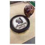 Vintage Iroquois Beer And Ale Sign With Burl Wood