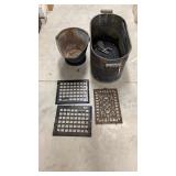 Copper Boiler-Coal Bucket and Steel Register Vents