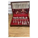 Stainless Flatware Set in Wood Box