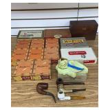 Cigar Boxes -Pipes and Pipe Rest