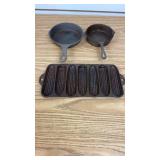 Cast Iron Fry Pans and Cornbread Pan