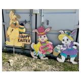 3 Large Happy Easter Yard Decoration