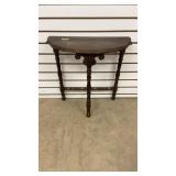 Wooden Half Moon End Table