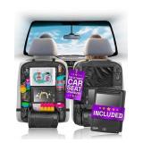 Set of 2x PU Leather Backseat Car Organizers + 2x