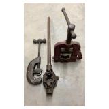 Vintage Pipe Clamp,Threader, And Cutter