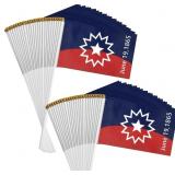 codree 50 Pack Small Juneteenth Handheld Flags