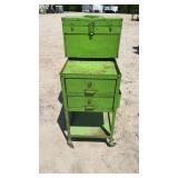 Machinist Toolbox & Rolling Cart w/ Contents