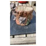 Ceramic Raccoon Planter