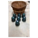 Basket of Glass Insulators