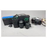 Polaroid & Praktica Cameras W/Hanimar Lenses