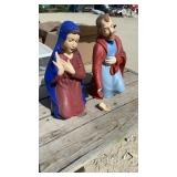 2 Religious Figures Yard Decor