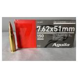 7.62X51MM Aguila 150GR FMJBT 20 RDS