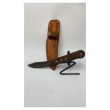 Remington 5In Fixed Blade Knife W/Leather Sheath