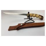 James B. Lile Handmade 7 IN Filet Knife Stag Grip