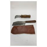 Red Devil Carpet Knife And Meat Cleaver