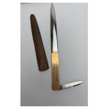 Gold Toned Handled Letter Opener w/ Sheath