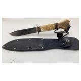 Wild Boar Knives 5IN Stag Handle Fixed Blade Knife