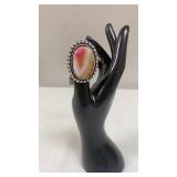 Dendritic Opal Size 9 German Silver Ring